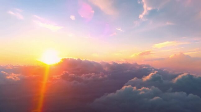 cloud movement at sunset