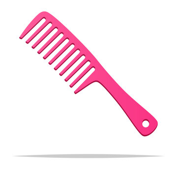 recommend clip art: Wide tooth comb vector isolated illustration