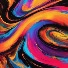 An abstract artwork, digital art on screen, vibrant swirls. Contemporary painting. Modern poster for wall decoration