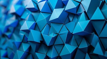 Blue Geometryc Triangle Abstract Shape