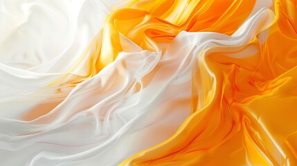 Abstract Wave Orange White Background