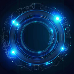 AI brain circuit board icon, Artificial intelligence technological chip