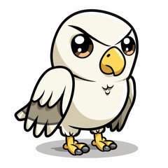 Fototapeta premium hawk cartoon isolated on white