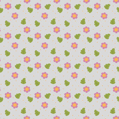 Aesthetic seamless pattern with floral theme for backgrounds, clothes, wallpapers, for stickers