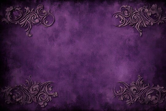 Old dark royal purple vintage background with distressed grunge texture and dark design.