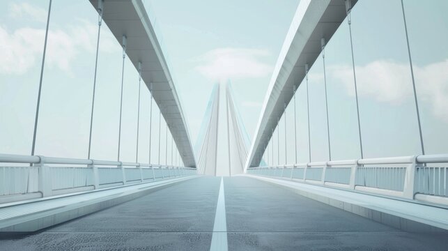 Blank mockup of bold and graphic bridge banners promoting a social cause or movement. .