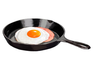 ハムエッグ（半熟）スキレット付き