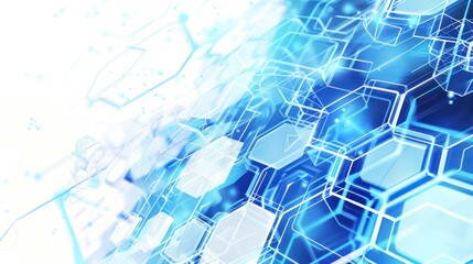 Abstract blue digital technology background with hexagons,Abstract hexagon background. Technological polygonal design. digital futuristic.