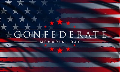 confederate memorial day. confederate memorial concept vector banner, poster, greetings card etc. - obrazy, fototapety, plakaty