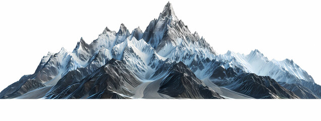 mountain range with sharp peaks