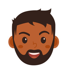 Bearded Guy Happy Emoticon