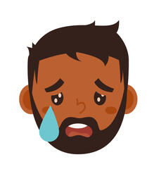 Bearded Guy Crying Emoticon