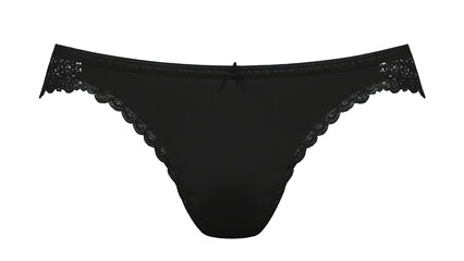 Women's black panties wiut white background and cut ou