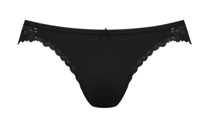 Women's black panties wiut white background and cut ou