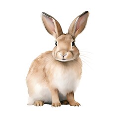 Fototapeta premium Rabbit isolated on white background. 3D illustration. Clipping path
