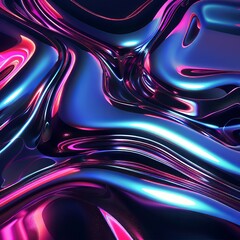 Abstract Liquid Neon Melted