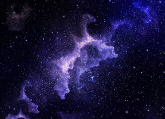 A space of the galaxy atmosphere with stars at dark background.	
