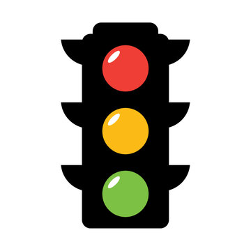 recommend clip art: Vector Traffic Light Illustration on White Background