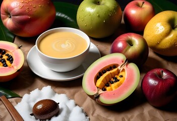 apple pie and cup of coffee