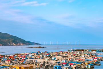 Pingtan Island, Fuzhou City, Fujian Province-fishing port and fishing village scenery