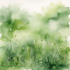 Abstract grass watercolour background