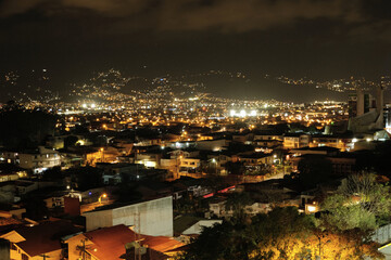 San Jose city skyline cityscape at night