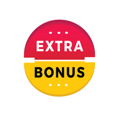 Extra bonus sticker icon modern style. Banner design for business, advertising, promotion. Vector label design.
