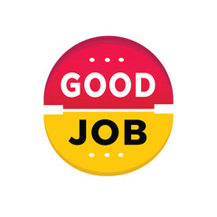 Good job sticker icon modern style. Banner design for business, advertising, promotion. Vector label design.
