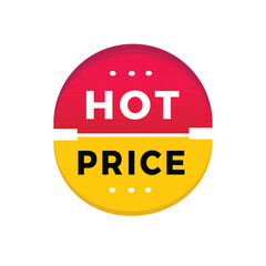 Hot price sticker icon modern style. Banner design for business, advertising, promotion. Vector label design.
