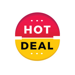 Hot deal sticker icon modern style. Banner design for business, advertising, promotion. Vector label design.
