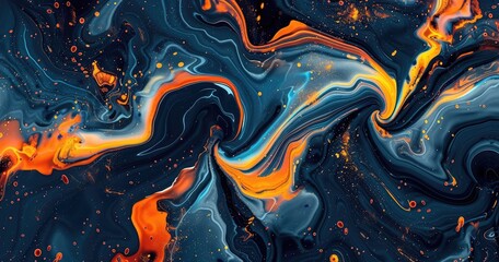 Energetic Abstract Paint Swirls
