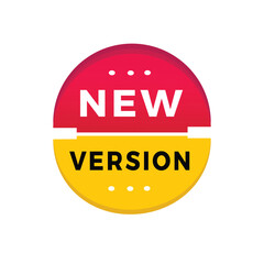 New version sticker icon modern style. Banner design for business, advertising, promotion. Vector label design.
