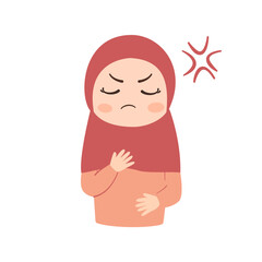 Cute Hijab Muslim Girl Angry