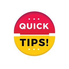 Quick tips sticker icon modern style. Banner design for business, advertising, promotion. Vector label design.
