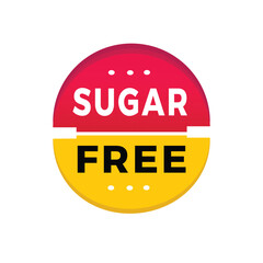 Sugar free sticker icon modern style. Banner design for business, advertising, promotion. Vector label design.
