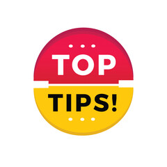 Top tips sticker icon modern style. Banner design for business, advertising, promotion. Vector label design.
