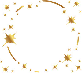 sparkling star blank border frame design vector

