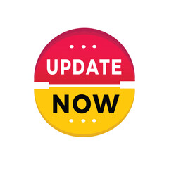 Update now sticker icon modern style. Banner design for business, advertising, promotion. Vector label design.
