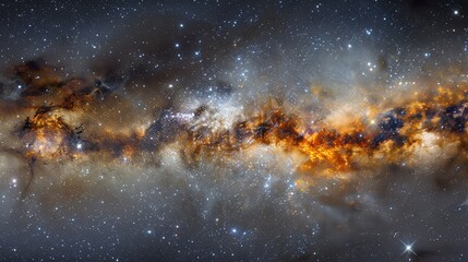 The Milky Way stretches across the vast expanse of space, a breathtaking tapestry of stars and...