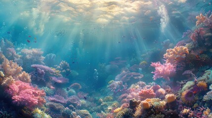 Fototapeta na wymiar Underwater view wallpaper