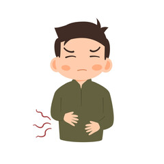 Cute Baby Boy Stomachache