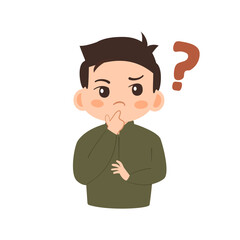 Cute Baby Boy Thinking