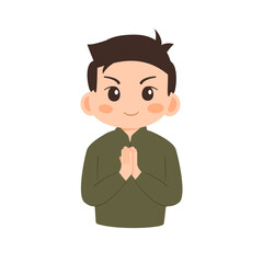 Cute Baby Boy Welcoming Gesture