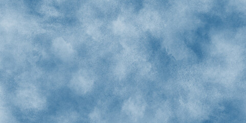 blurred and grainy Blue powder explosion with clouds, Hand painted abstract soft sky blue watercolor sky and clouds, Watercolor illustration art marble painting abstract blue color texture.