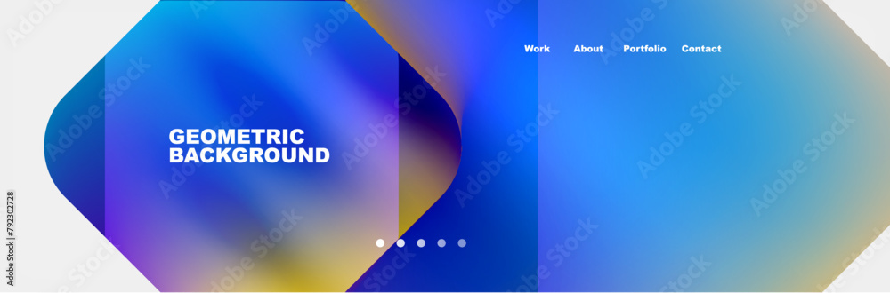 Poster it is a geometric background with a blue and yellow gradient . high quality