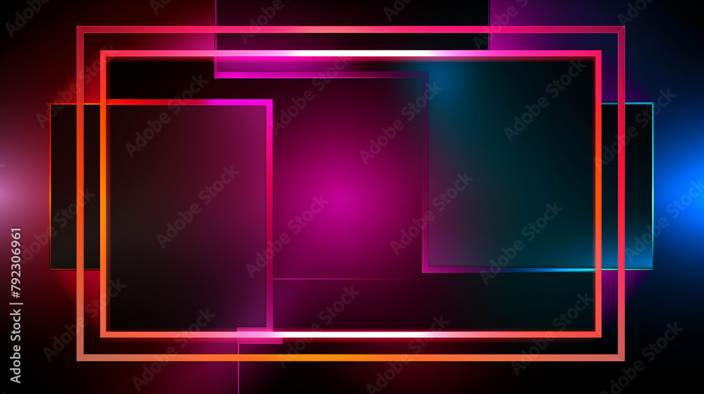 Fototapete a modern frame with abstract shapes and bold colors, adding a contemporary touch to the photo, with 