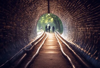 'end light tunnel work white way wall vortex vision view underground tube transportation transport...