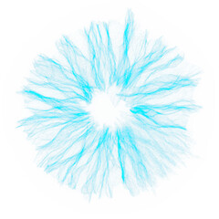Abstract blue particles with neon glow