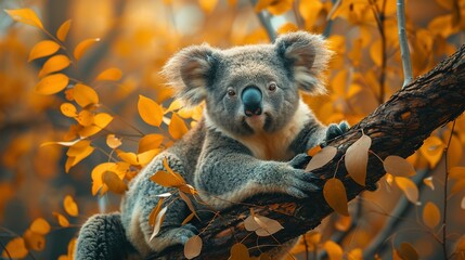 Branch Buffet: Koala Bear Dining Experience - 4K View - obrazy, fototapety, plakaty