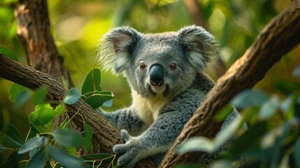 Fototapeta premium Branch Buffet: Koala Bear Dining Experience - 4K View